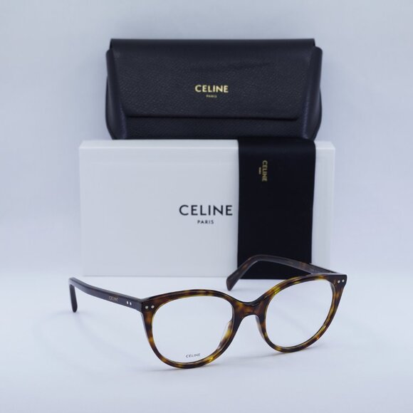 Final Price! Celine CL50068I 052 Shiny Dark Havana Eyeglasses 52mm - Picture 1 of 11